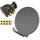 PremiumX Antenne DELUXE100 Aluminium 100cm Digital SAT Schüssel Spiegel in Anthrazit Quad LNB 8x F-Stecker