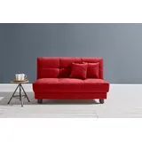 Ell + Ell Schlafsofa Tilda, Breite 160 cm, inkl. 2 Zierkissen rot
