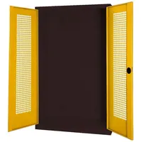 C+P Modul-Sportgeräteschrank mit Lochblech-Flügeltüren, HxBxT 195x120x50 cm, Ergo EINHEITSFARBE