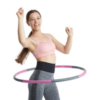 Klington Hula-Hoop Reifen - Fitnessreifen für schnelle Gewichtsreduktion - Hochwertiger Hula Hoop Reifen 1,2 kg - Hulahoop mit 1m Durchmesser - Hula Reifen inkl. Tasche & Maßband (Pink)