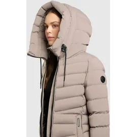 khujo "TUHANI5", Damen, Gr. M (38), beige (greige), Steppware, Obermaterial: 100% Polyester. Futter: 100% Nylon. Wattierung: 100% Polyester, unifarben, hüftbedeckend, elastischer Bund, Mäntel Steppmantel, mattes Obermaterial