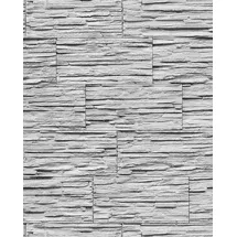 EDEM 1003-32 Steintapete 10 m x 0,64 m 5,33 m2 Grau/Weiß