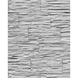 EDEM 1003-32 Steintapete 10 m x 0,64 m 5,33 m2 Grau/Weiß