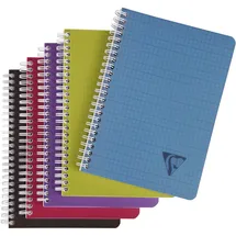 Clairefontaine 329506C - Spiralbuch (Linicolor Intense, DIN A5, 90 Blatt kariert) 1 Stück farbig sortiert