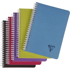 Clairefontaine 329506C - Spiralbuch (Linicolor Intense, DIN A5, 90 Blatt kariert) 1 Stück farbig sortiert