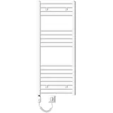 ECD Germany Badheizkörper Elektrisch mit Heizstab 900W 500x1200 mm Weiß Gebogen