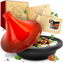 krustenzauber Tajine Topf 27 cm rot