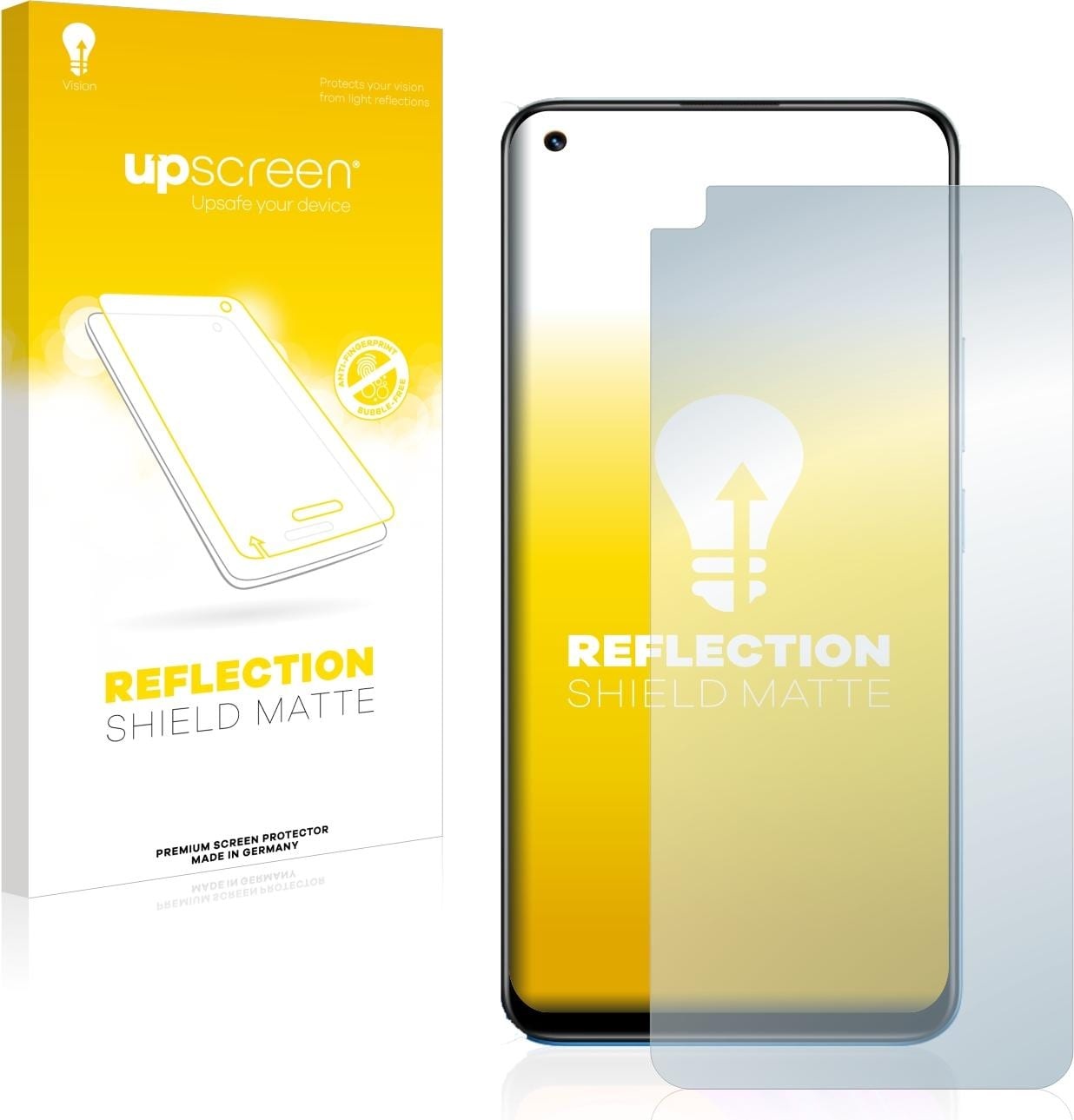 upscreen Reflection Shield Displayschutz Matt (1 Stück, Xiaomi Redmi Note 8 Pro), Smartphone Schutzfolie