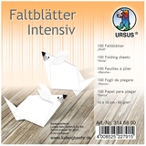 Ursus 3146800 Faltblätter Uni 10x10cm VE=100 Blatt, weiß