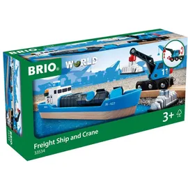 BRIO Containerschiff mit Kranwagen (33534)