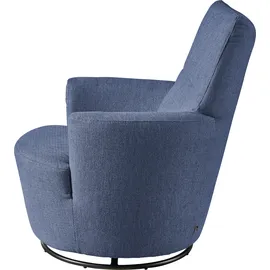 Set One by Musterring Relaxsessel "SO 1450", blau (dunkelblau tcm 96), B:80cm H:96cm T:88cm, Struktur fein TCM (100% Polyester), SET ONE BY MUSTERRING, Sessel, Relaxsessel, mit Dreh- und Wippfunktion, wahlweise mit Hocker erhältlich