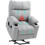 Homcom Fernsehsessel mit Aufstehhilfe Relaxsessel mit Wärme- und Massagefunktion