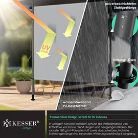 Kesser Windschutz 200 x 310 cm grau wasserfest