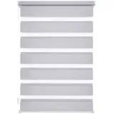 LIEDECO Doppelrollo Klemmfix-Duo-Rollo 80 x 210 cm grau