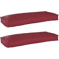 VidaXL Palettenkissen für Bank 2 Stück Weinrot 100x40x8 cm