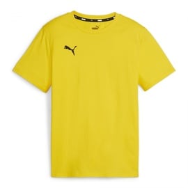 Puma Unisex Teamgoal Casuals Tee Jr T-Shirt, Faster Yellow-puma Black, 128