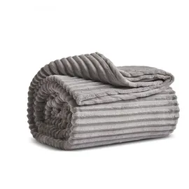 KARACA Ruby Stripe Bettüberwurf 150 x 200 cm Grau/Pink