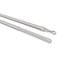 Interdeco Schleuderstab in Silber-Grau aus Aluminium für Gardinen/Schiebevorhänge, Simply, 150 cm