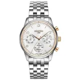 Roamer Herren Armbanduhr Modern Classic 42 mm Chronograph, Datumsfenster Armband Edelstahl 509902 49 24 20