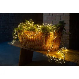 AM Design LED-Lichterkette Doppelcluster 14 m Schwarz