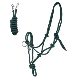 Waldhausen Knotenhalfter mit Zügel - tannengrün - Pony