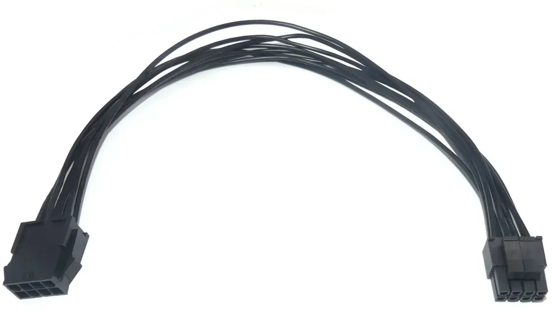 ATX Verlängerung Strom 8-Pin EPS12V 30cm Schwarz 8Pin Kabel Extension