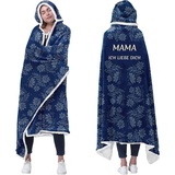 Kuscheldecke Decke mit Ärmeln und Kapuze,Geschenke für Mama,Flauschige Hoodie Decke Damen warme Pullover Decke zum Anziehen Erwachsene,Geburtstag Decke