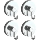 Wenko Haken 4er Set Vacuum-Loc Silber