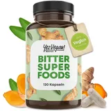 Yes Vegan Bitterstoffe Kapseln aus 11 Kräuter Ingwer Löwenzahn Kurkuma Wermut Schafgarbe Wachholder Galgant 1x120 St