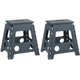 Home4You Klapphocker 2er Set Grau