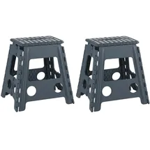 Home4You Klapphocker 2er Set Grau