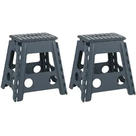 Home4You Klapphocker 2er Set Grau