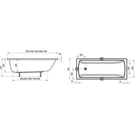 Ravak Classic II Rechteckbadewanne 70 x 170 cm (CC51000000)