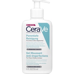 CeraVe, Gesichtsreinigung, porentiefe Reinigung für unreine, zu Akne neigende Haut, 236 ml Gel