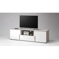 Bega Lowboard 5 Quest MDF weiß Hochglanz cappuccino