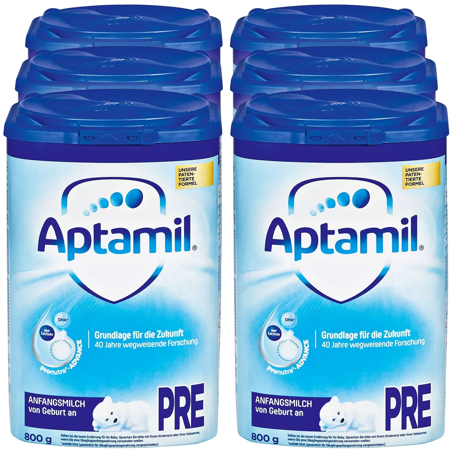 Aptamil Anfangsmilch Pre 800 g, 6er Pack