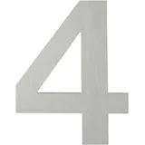 HOPPE OA-Hausnummer E600-609 Ziffer 4 Edelstahl matt