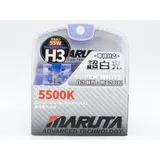 Maruta SUPER WHITE H3 55W Halogenlampe Nebelscheinwerfer Tagfahrlicht 5500K Xenon-Effekt Quarzglas ECE (E4)