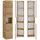 Lomadox Luton-56-Craft Hochschrank 35 x 170 x 32 cm Braun Holz, Metall, MDF, Spanplatte