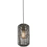 Good & Mojo Tanami 1-flg. 18 cm schwarz Holz Rattan