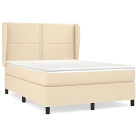 vidaXL Boxspringbett 140 x 200 cm Creme