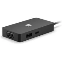 Microsoft USB-C Travel Hub for business USB-C Dockingstation - USB 3.0/RJ-45 USB 2.0 Type-A, Schwarz