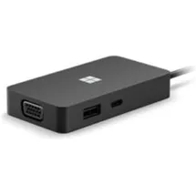 Microsoft USB-C Travel Hub for business USB-C Dockingstation - USB 3.0/RJ-45 USB 2.0 Type-A, Schwarz