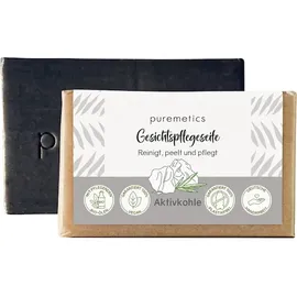Puremetics Gesichtspflegeseife Aktivkohle 75 g