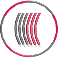 Fitness Hula Hoop Reifen - 100 cm - 1.2 kg - Rosa/Grau ROT 100 CM