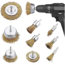 luxuskollektion Drahtbürste Set für Bohrmaschine 9-teilig