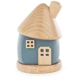 Dregeno Erzgebirge Räucherofen Räucherhaus blau BxHxT 6,5x9,5x6,5cm NEU blau