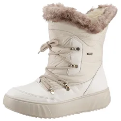 Winterboots ARA "MONACO-GTX", Damen, Gr. 6,5, beige (creme), Textil, Glattleder, sportlich, Schuhe Snowboots, zum Schlupfen
