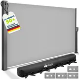 tillvex Seitenmarkise 160 x 400 cm Grau Polyester