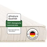 allnatura Naturlatex-Matratze Sana-Basic - 90x200 cm, Firm (H3), Höhe: 14 cm - 5-Zonen-Stützsystem mit integrierter Schulterabsenkung - In Deutschland hergestellt mit 100% Naturkautschuk